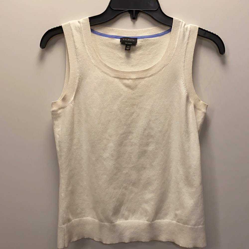 White Talbots tank top